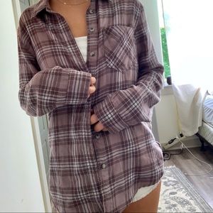 purple boyfriend flannel XS